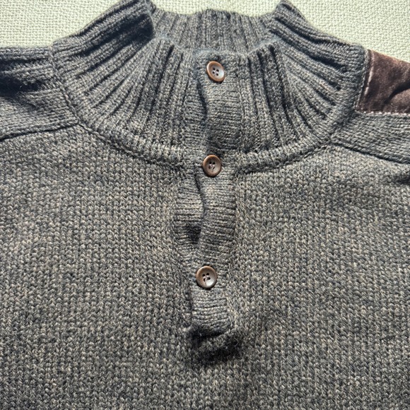 Pal Zileri Sport Italian Alpaca & Merino Brown Knit Sweater with Velvet Panels - Picture 14 of 16